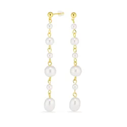 waterproof parel oorbellen in verguld staal - OCEANA