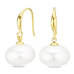 waterproof parel oorbellen in verguld staal - OCEANA