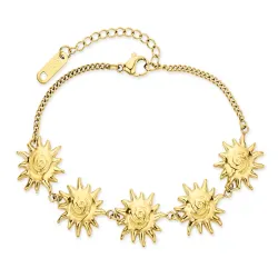 waterproof zon armband in verguld staal - OCEANA