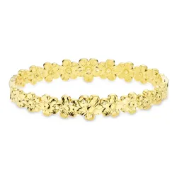waterproof bloem armband in verguld staal - OCEANA