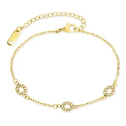 waterproof zirkoon armband in verguld staal - OCEANA