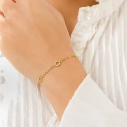 waterproof zirkoon armband in verguld staal - OCEANA