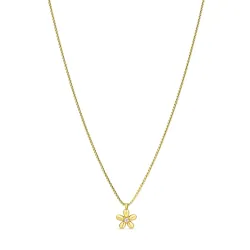 waterproof bloem ketting in verguld staal - OCEANA