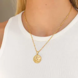 waterproof ster ketting in verguld staal - OCEANA