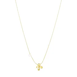 waterproof bloem ketting in verguld staal - OCEANA