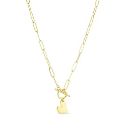 waterproof hart ketting in verguld staal - OCEANA