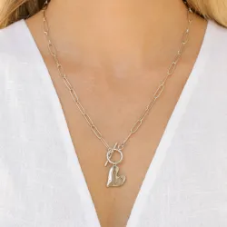 waterproof hart ketting in staal - OCEANA