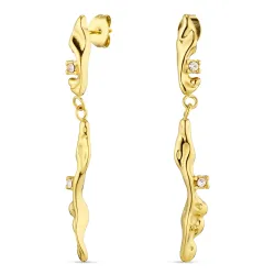 waterproof zirkoon oorbellen in verguld staal - OCEANA