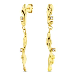 waterproof zirkoon oorbellen in verguld staal - OCEANA