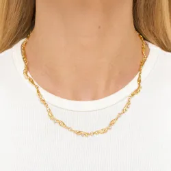 waterproof zirkoon ketting in verguld staal - OCEANA