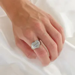 waterproof hart ring in staal - OCEANA