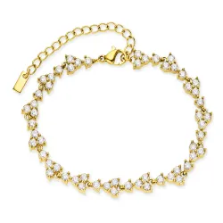 waterproof zirkoon armband in verguld staal - OCEANA