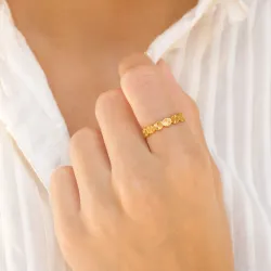 waterproof ring in verguld staal - OCEANA