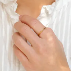 waterproof ring in verguld staal - OCEANA