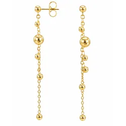 waterproof lange ketting oorbellen in verguld staal - OCEANA