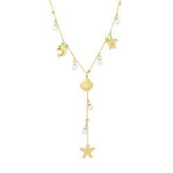 waterproof ketting in verguld staal - OCEANA