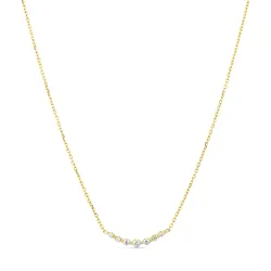 waterproof zirkoon ketting in verguld staal - OCEANA