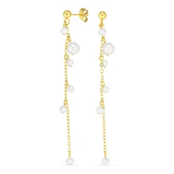 waterproof parel ketting oorbellen in verguld staal - OCEANA