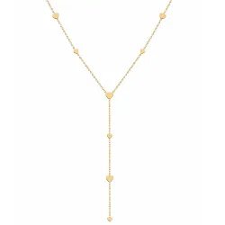 waterproof hart Y-ketting in verguld staal - OCEANA