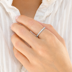 waterproof zirkoon ring in staal - OCEANA