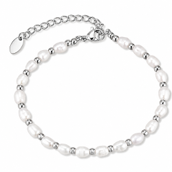 waterproof parel armband in staal - OCEANA