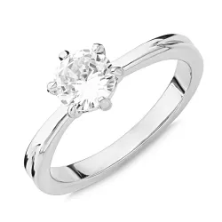 waterproof zirkoon solitaire ring in staal - OCEANA