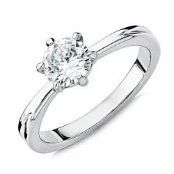 waterproof zirkoon solitaire ring in staal - OCEANA