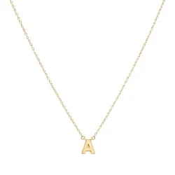 waterproof letter a ketting met hanger in verguld staal - My Letter