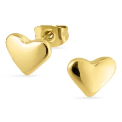 waterproof hart oorbellen in verguld staal - OCEANA