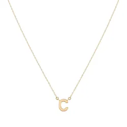waterproof letter c ketting met hanger in verguld staal - My Letter