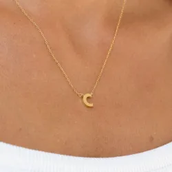 waterproof letter c ketting met hanger in verguld staal - My Letter