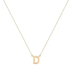 waterproof letter d ketting met hanger in verguld staal - My Letter
