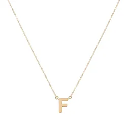 waterproof letter f ketting met hanger in verguld staal - My Letter