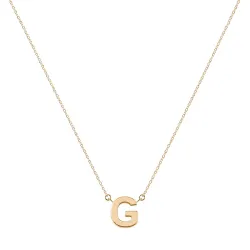 waterproof letter g ketting met hanger in verguld staal - My Letter