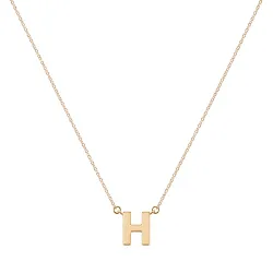 waterproof letter h ketting met hanger in verguld staal - My Letter