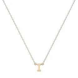 waterproof letter i ketting met hanger in verguld staal - My Letter