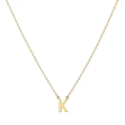 waterproof letter k ketting met hanger in verguld staal - My Letter