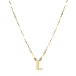 waterproof letter l ketting met hanger in verguld staal - My Letter