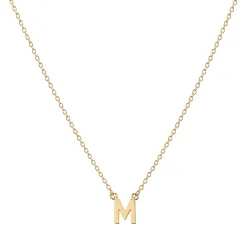 waterproof letter m ketting met hanger in verguld staal - My Letter