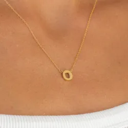 waterproof letter o ketting met hanger in verguld staal - My Letter