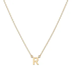 waterproof letter r ketting met hanger in verguld staal - My Letter