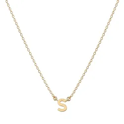 waterproof letter s ketting met hanger in verguld staal - My Letter
