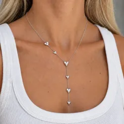 waterproof hart ketting in staal - OCEANA