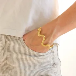 waterproof armband in verguld staal - OCEANA