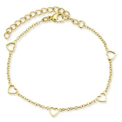 waterproof hart armband in verguld staal - OCEANA