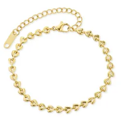 waterproof hart armband in verguld staal - OCEANA