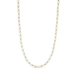 waterproof parel ketting in verguld staal - OCEANA