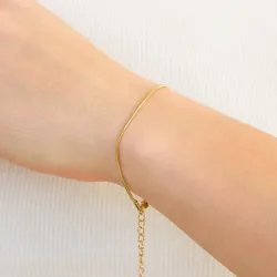 waterproof armband in verguld staal 15 cm + 4 cm x 1,0 mm  - OCEANA