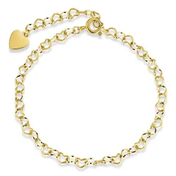 waterproof hart armband in verguld staal - OCEANA