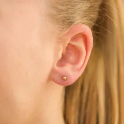3 mm waterproof oorsteker in verguld staal - OCEANA